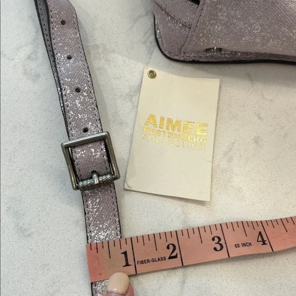 Aimee Kestenberg Leather Flap Crossbody City Gypsy Lavender Denim NWT